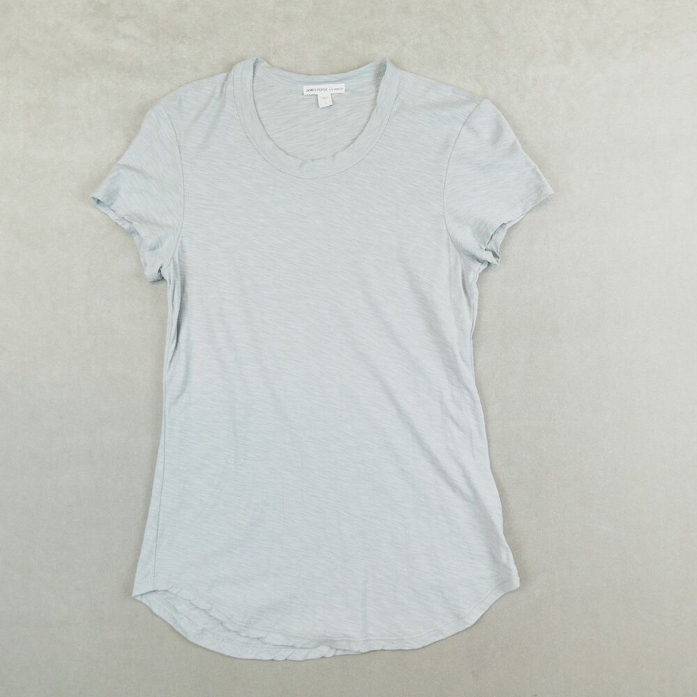 James Perse Sheer Slub Crew Neck Tee Blue Size 1 Small
